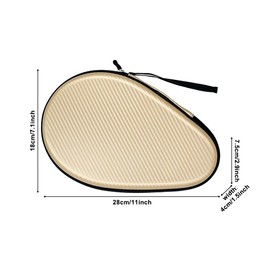 MiOYOOW Table Tennis Racket Case, Hard Shell Ping Pong Storage Bag Ping Pong Paddles Case with Zipper Can Hold 2 Short-Handled Rackets or 1 Long-Handled Racket