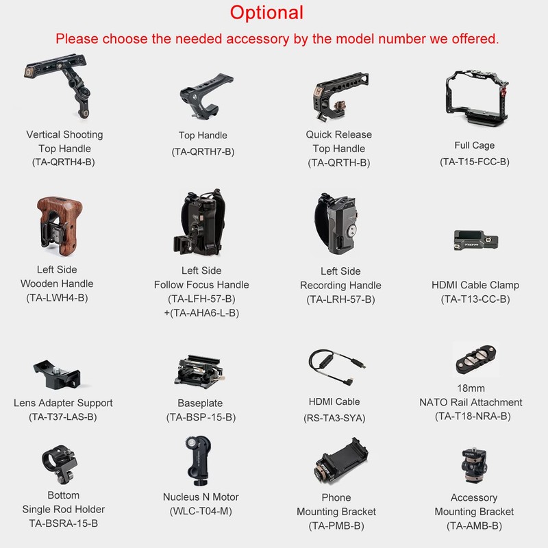 TILTA GH6 Camera Cage TA-T15-FCC-B-2 for Panasonic GH6 Camera Rig