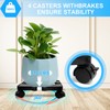 Plant Caddy with Wheels Heavy Duty , 9.8-15" Adjustable Plant