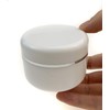 6PCS 250ML Refillable Make-up Cosmetic Jars White Plastic Jar with