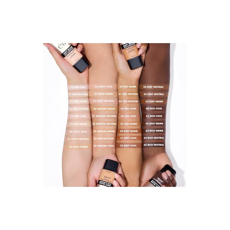 e.l.f. Soft Glam Foundation, Medium Coverage, Long-Lasting & Buildable Foundation