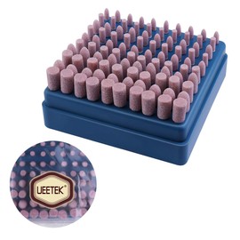 Ueetek 3 mm shanks, 100 pieces, grinding mandrel-mounted sanding / polishing tool (pink)