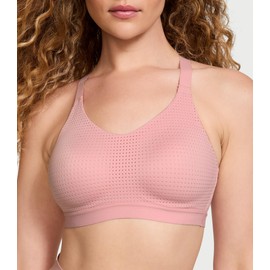 Victoria's Secret Women's VSX Lightweight Mesh Sports Bra, Medium Wireless Support, Chalk Rose, (34C)
