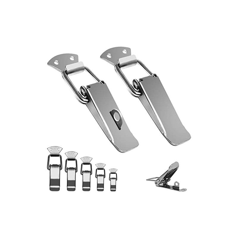 Soul-Cats Pack of 2 Stainless Steel Lockable Snap Lock Box