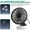 VBGURR USB Car Fan, Electric Auto Cooling Fan for Dashboard