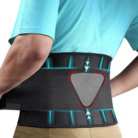Lyaciomn Back Brace for Lower Back Pain, Back Support Belt for Women & Men, Breathable Lower Back Brace with Lumbar Pad(M) Easy Install Easy to Use