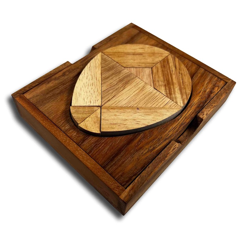 Tangram Egg wood puzzle and brain teaser