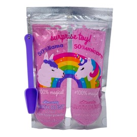 Lulu Bath & Beauty Llama Unicorn & Monster Bath Bomb Fizz Dust Surprise Toys Cotton Candy Raspberry