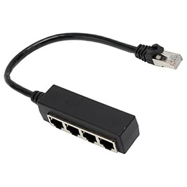 Adaptador RJ45 Cable Divisor Ethernet - 1 a 4 Puntos, Conector LAN para Computadora Portátil, ABS PCB
