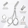 Eyebrow Scissors with Built-In Comb for Precision Trimming – Stainless