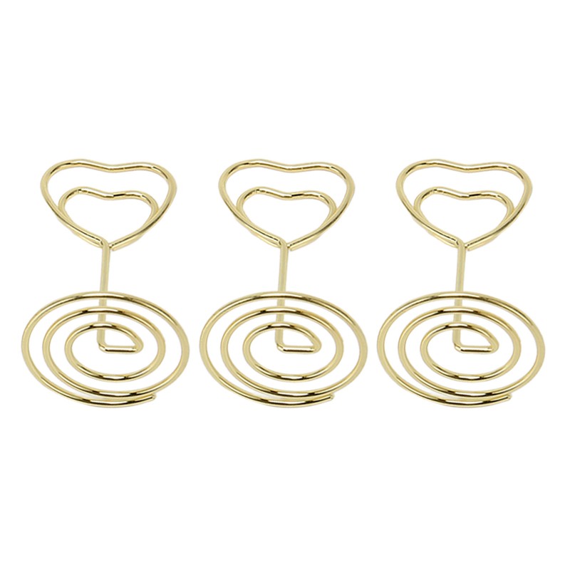 25Pcs Table Number Stands Heart Shaped Stable Base Sturdy Metal