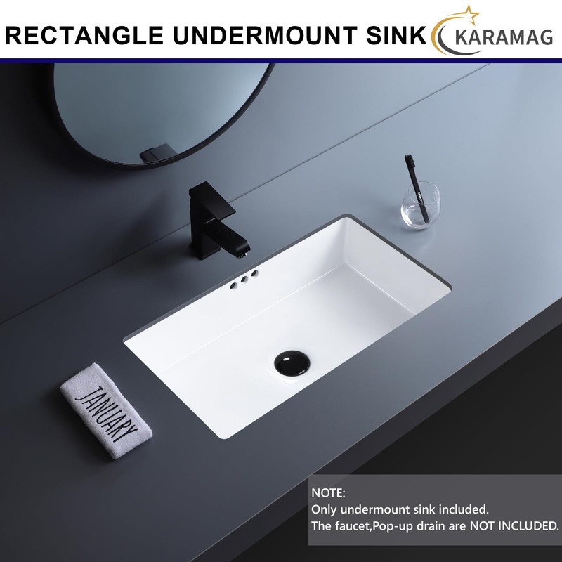 22 Inch Undermount Bathroom Sink Rectangle Undermount Sink White Ceramic