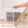 Operitacx Box Portable Storage Box Worked File Case Transparent File