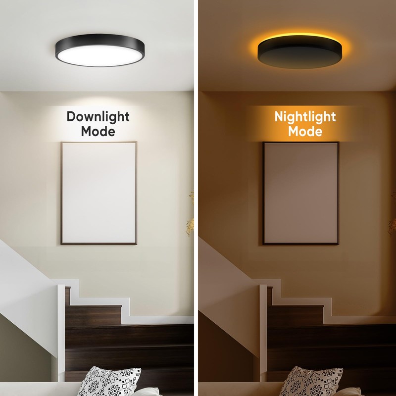 Lightania 13 Inch Flush Mount Ceiling Light with Remote Control