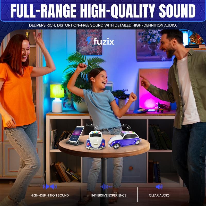 Fuzix WS-1958 Car Bluetooth Portable Speaker with LED AUX USB