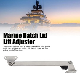 Fockety Hatch Cover Support, 8 to 14 Inch, Support and Adjuster, 316 Stainless Steel, Hatch Adjuster for Boat Hatches, RV Yachts, Marine Hatch Holder, Hatch Deck Adjuster