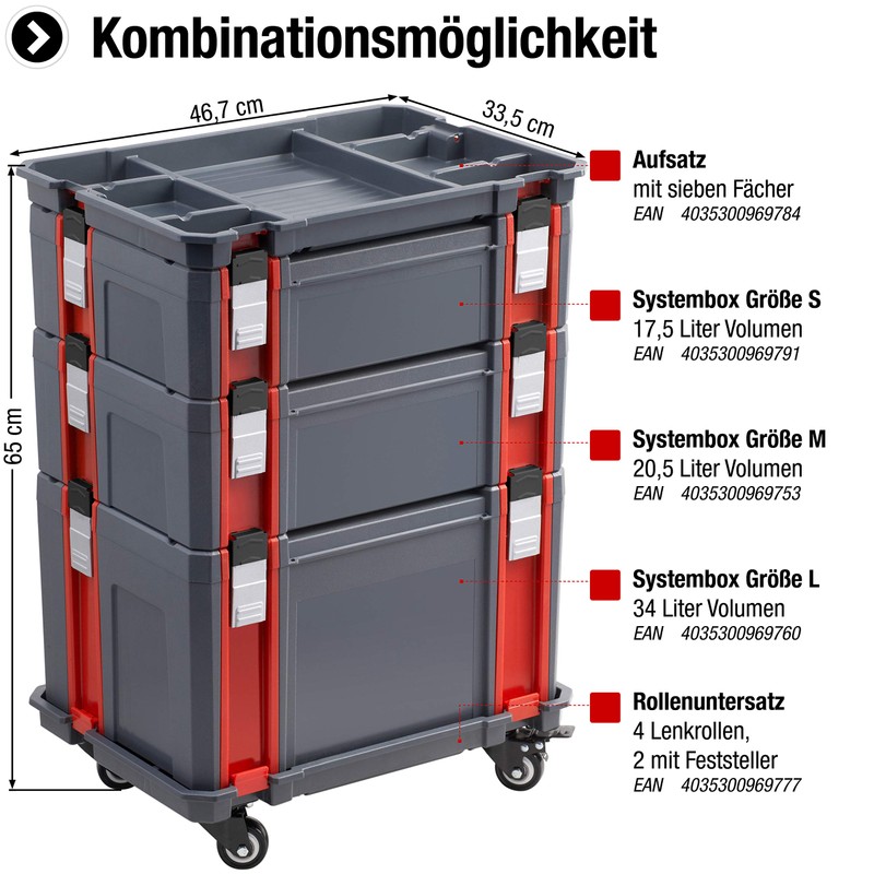 Connex System Box - Individually Expandable System - Stackable -