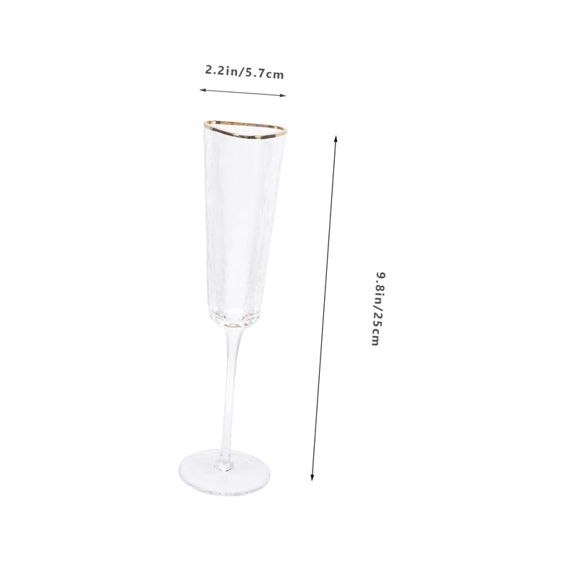 GRIRIW Glamorous Wedding Flutes 2pcs Crystal Glasses Perfect for Toasting