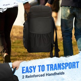 Cooler Backpack Insulated Camping Bag - AUTOWT 45 Can Soft Cooler Bag Large Capacity Leakproof with Widend Top Handle, Portable Beer Bags for Men Women Hiking Picnics Beach Travel