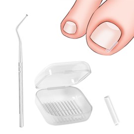 Toenail Correction, Ingrown Toenail Correction Set, 40 Pieces Painless Toenail Smoothing Strips with Toenail Lifter, for Treating Ingrown Toenails