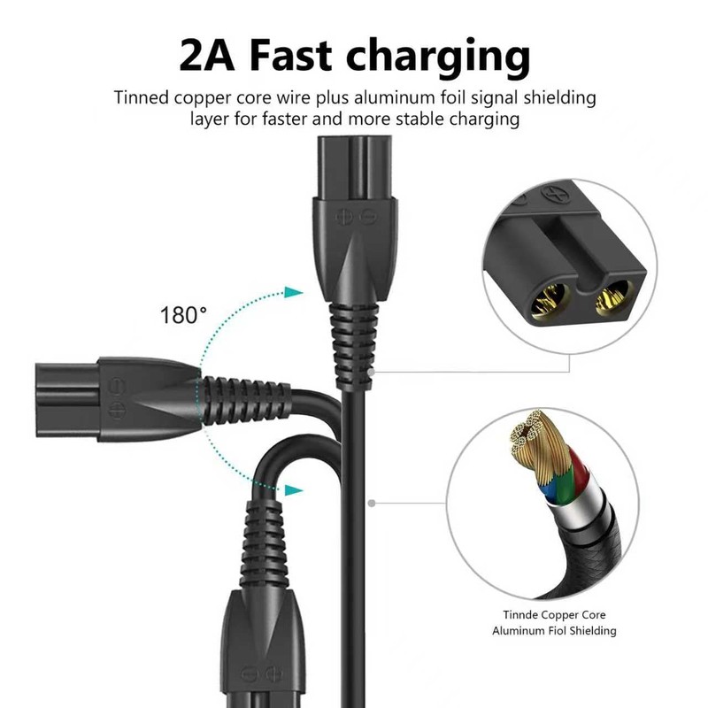 5V USB Charger Compatible with Manspot Groin Hair Trimmer Replacement
