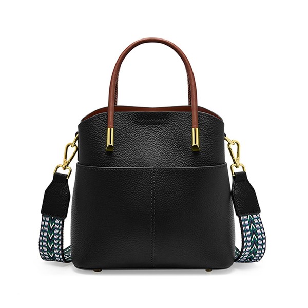 MFFOR Women's Shoulder Bag, 2-Way Genuine Leather Handbag, Comes with