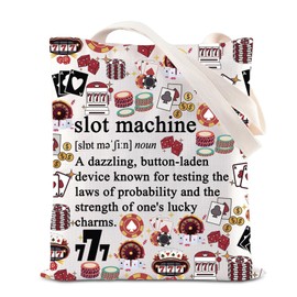 TSOTMO Tragetasche für Spielautomaten, Casino-Liebhaber, 777 Spielautomaten, Königin, Schultertasche, Gambler-Geschenk, Tragetasche mit Schlitzen, medium