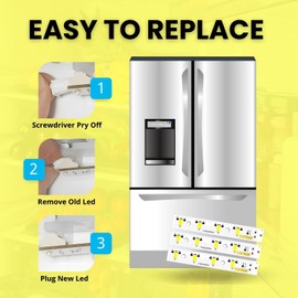 Gurtice New Upgraded 3 Pack WR55X26671 PS11767930 AP6035586 Led Light Board Compatible for GE Refrigerator Replace 4468532 EAP11767930 LED3344588