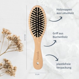 4002 NIY Niyok Hair Brush Large Wooden Nubs