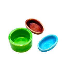 3 Pack Snail Food and Water Bowl for Land Snails Pet Snail Calcium Bowl Snail Feeder Dish Pet Land Snail Supplies Tiny Pet Dishes