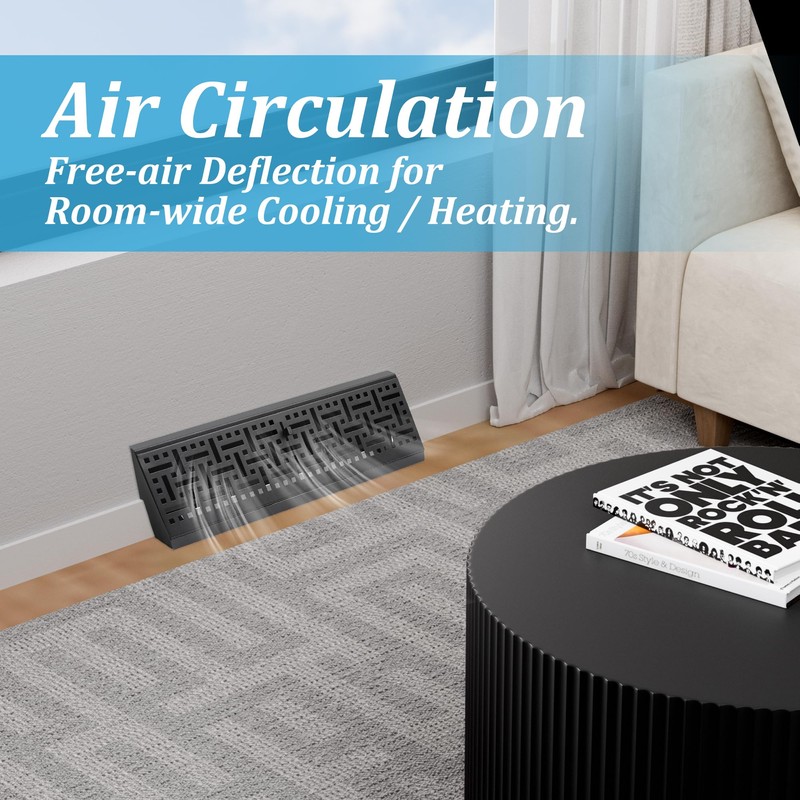 Baseboard Register Diffuser Vent Covers: 6 Pcs 15 Inch Baseboard