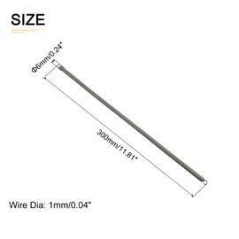 DTGN 1x6x300mm (WxODxL) Extension Spring for Home Repair Machinery Spring Steel Tension Compression Spring Dark Gray