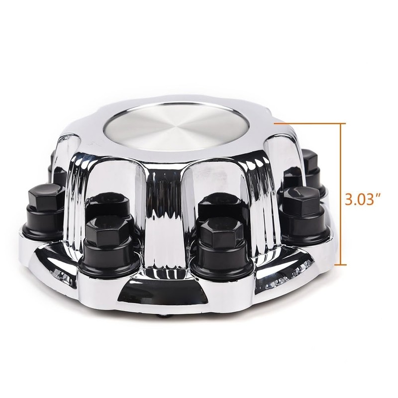 DOTCOM 8 Lug Wheel Hub Center Caps 4Pcs Fit Chevy