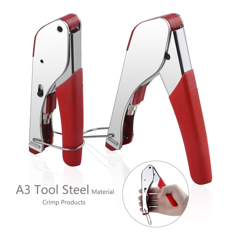Preciva Coax Cable Crimper, Coaxial Cable Compression Tool Kit with