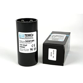 TEMCo 135-162 uf/MFD 330 VAC Volts Round Start Capacitor 50/60 Hz AC Electric - Lot -1