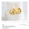 Minimalist Wide Chunky Gold Stud Earrings for Women Dangle Drop