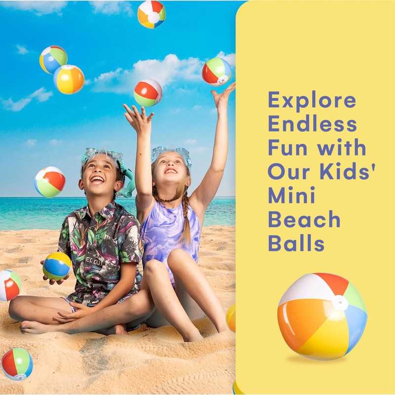 Top Race Mini Beach Balls Bulk Pack - 6 Inch