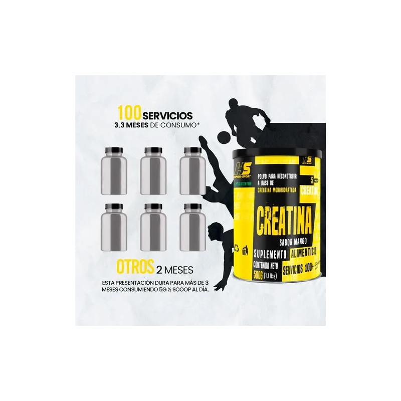 Hs Hiper Sports Creatina Monohidratada 500g 100servs