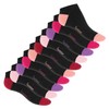 Footstar Women's and Men's Trainer Socks (10 Pairs) with Contrasting