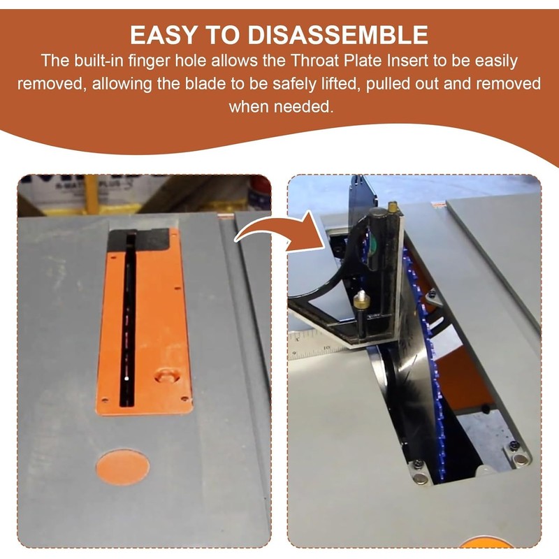 89290001700 Standard Table Saw Throat Plate Replacement Compatible with Ridgid