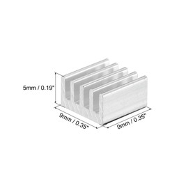 QUARKZMAN Pack of 20 9 x 9 x 5 mm Heatsinks Aluminium Radiator Heatsink Cooling with Fixed Sticker for Chip CPU Power Transistor FET IC Power Amplifier White