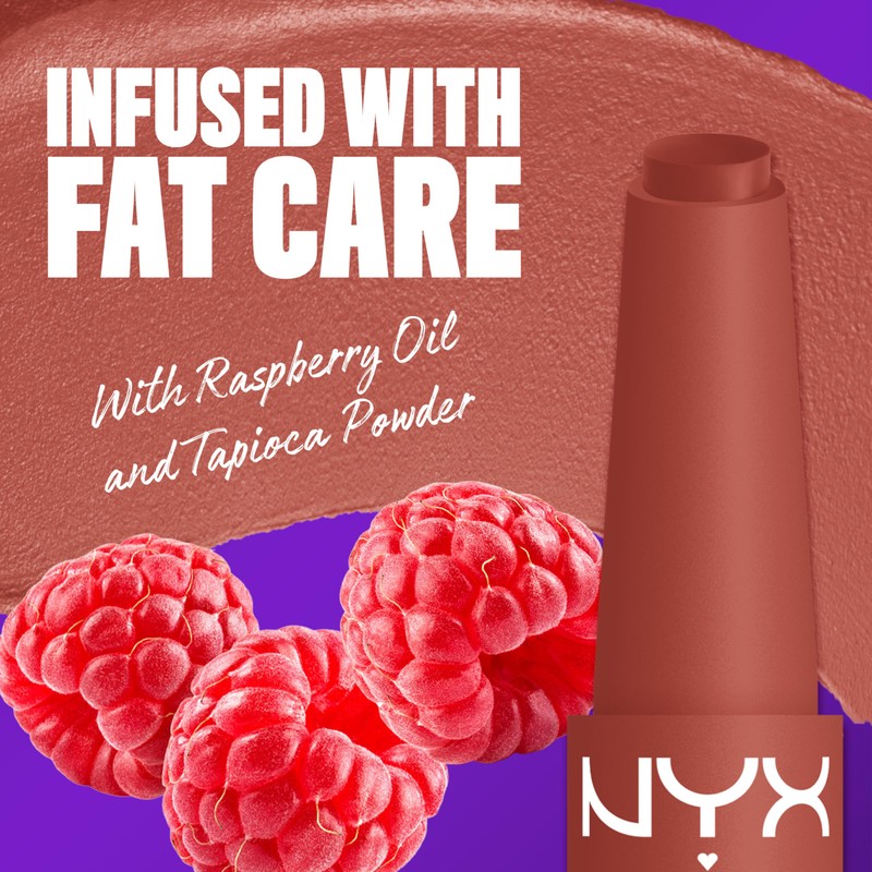 NYX Professional Makeup Fat Oil Matte Lip Click, High-Pigment Creamy