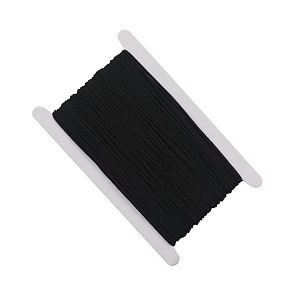 YAKRUNA 3mm Soft Black Elastic String for Sewing Face Masks,