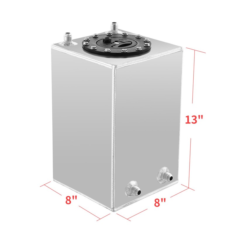 DNA MOTORING 2 Gallons Aluminum Top-Feed Fuel Cell Gas Tank