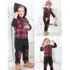 Toddler Baby Boys Clothes Flanel Lattice Button Down Hoodied Tops