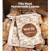 2 Pack Reusable Beeswax Bread Bags for Homemade Bread, Cotton