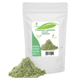 French green clay - 200 gr - DIY Face Masks, Body Mask, Hair Mask, Soft Peels and Scrubs, Soap Making, Anti-Ageing & Skin firming, Natural And Chemical Free