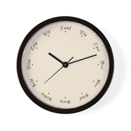 CafePress Quaint Wall Clock with German Numbers Unique Decorative 10" Wall Clock