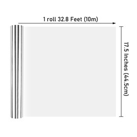 NESCCI Silver Metallic Wrapping Paper, Solid Color Paper,Gift Wrapping Paper,Perfect for Wedding,Valentine's Day,Birthday, Christmas,Baby Shower,DIY Bouquet (17.5 Inches X 32.8 Feet)