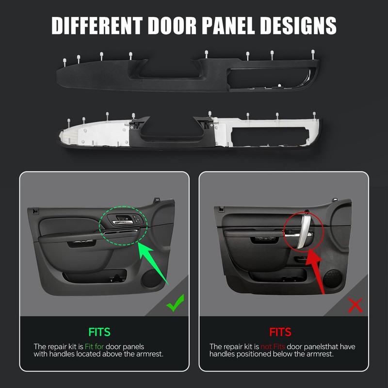 80994 Door Armrest Compatible with Chevy Silverado Tahoe Suburban Avalanche